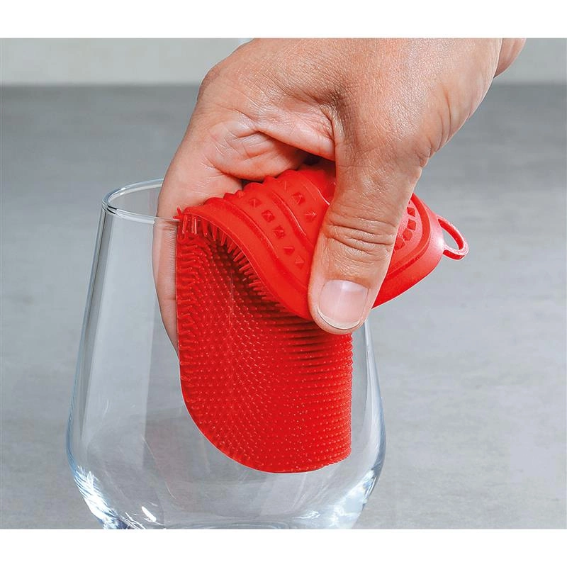 Kuchenprofi - myjka silikonowa, 13 x 8 cm, czerwona Trend