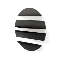 Umbra - Pólka w kształcie koła 4el. czarna SOLIS