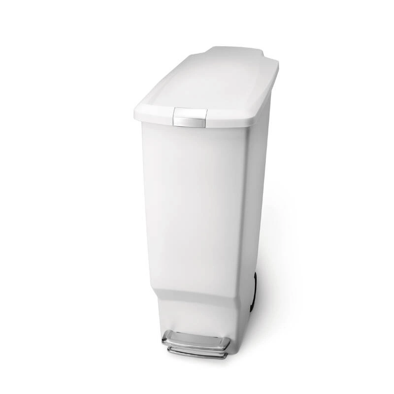 Simple Human - kosz na śmieci 40 l pedałowy Slim biały