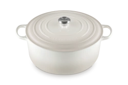 Le Creuset brytfanna żeliwna emaliowana Signature okrągła 34 cm 12 l meringue