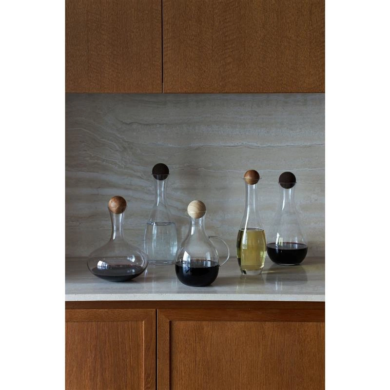 Sagaform - karafka do wina, szkło/korek, 2,0 l, śred. 14,5 x 35 cm Nature