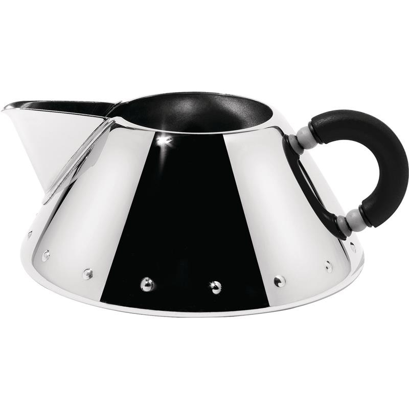 Alessi - mlecznik, czarny uchwyt; 0,2 l