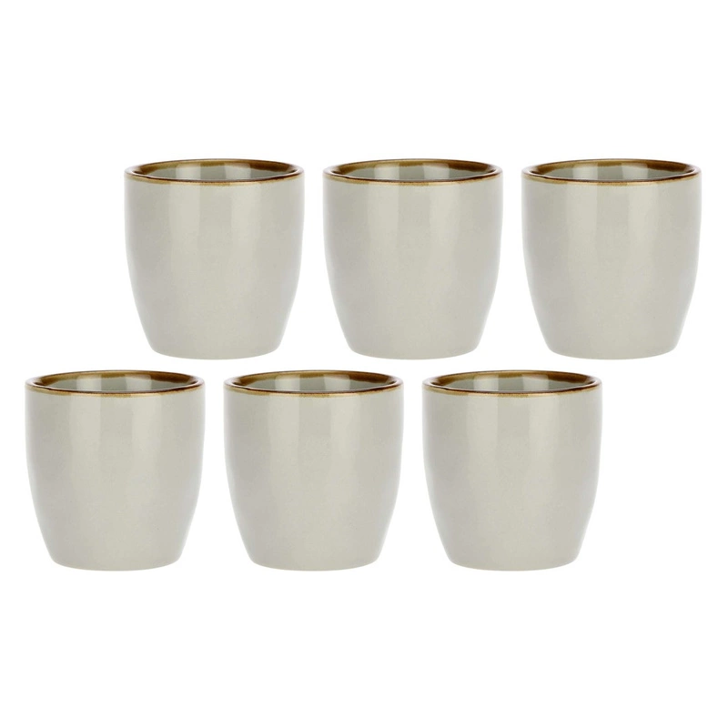 Rose&Tulipani - CONCERTO GRIGIO PERLA Zestaw 6 kubków do kawy 100 ml