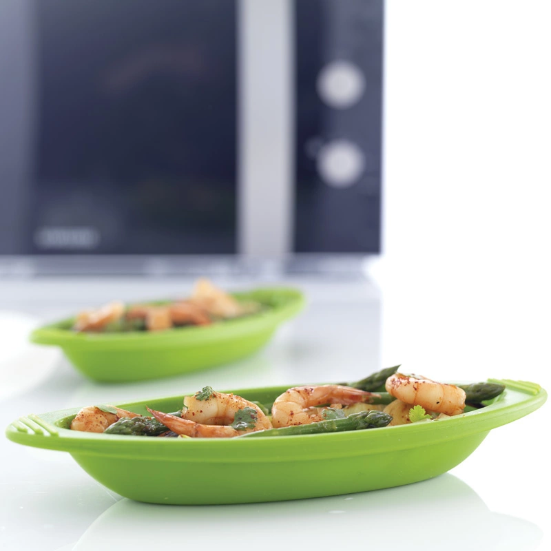 Mastrad - NACZYNIA DO ZAPIEKANIA W MIKROFALÓWCE - MAŁE, ZIELONE (2 SZTUKI)zielony