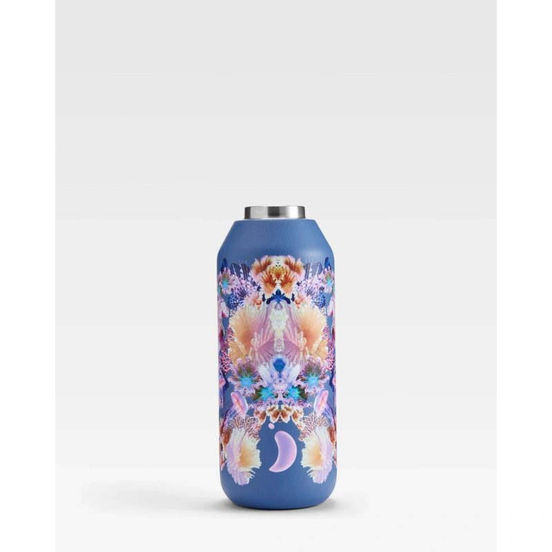 Chilly's Bottles - Butelka termiczna Chilly's | 500ml | Granatowa z kwiatami