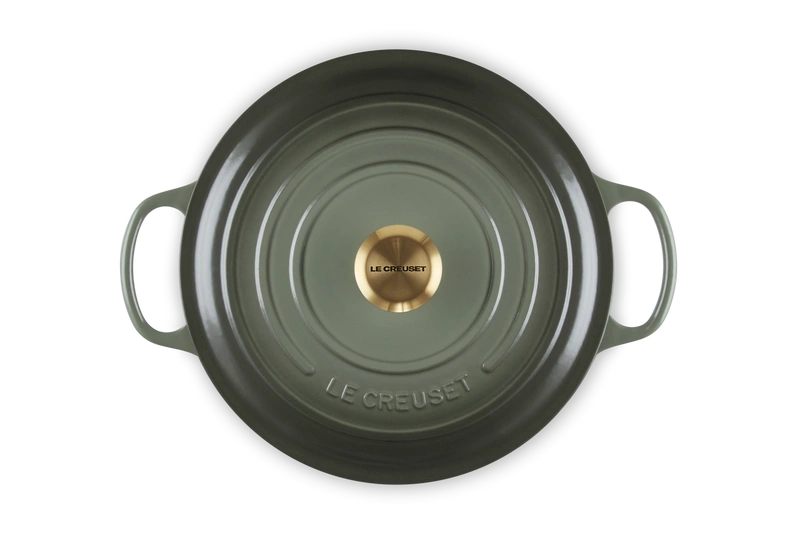Le Creuset brytfanna żeliwna emaliowana Signature okrągła 28 cm 6,7l thyme