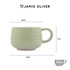 Jamie Oliver - kubek ceramiczny zielony Big Love Cosy Cuppa 375 ml