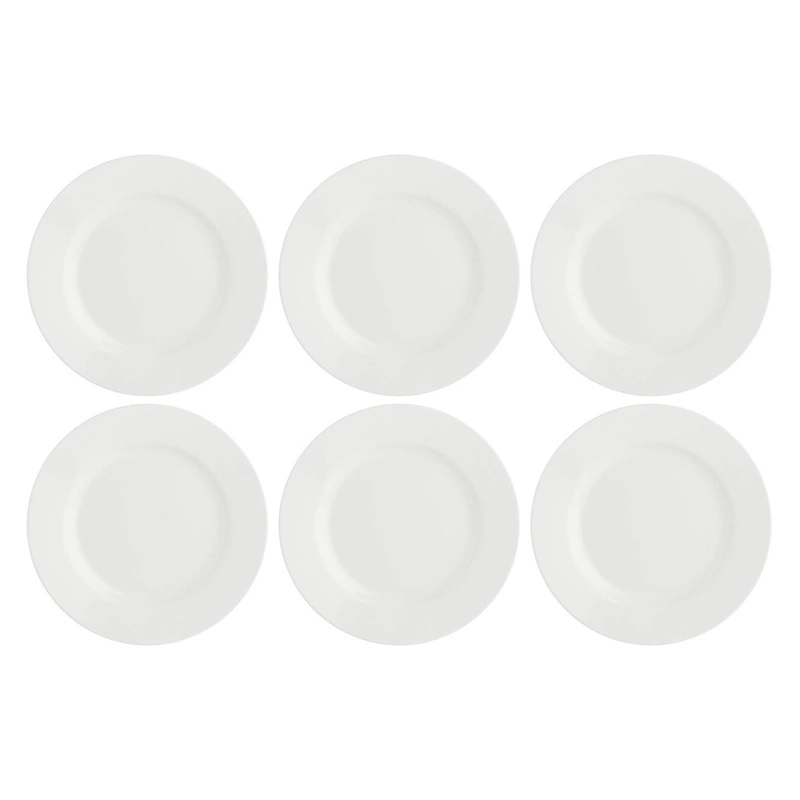 La Porcellana Bianca - zestaw 6 talerzy do sałatek z rantem 20 cm Essenziale
