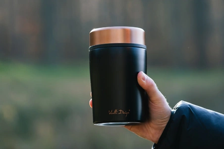 Vialli Design - Termos obiadowy 500ml FUORI czarny Rose Gold