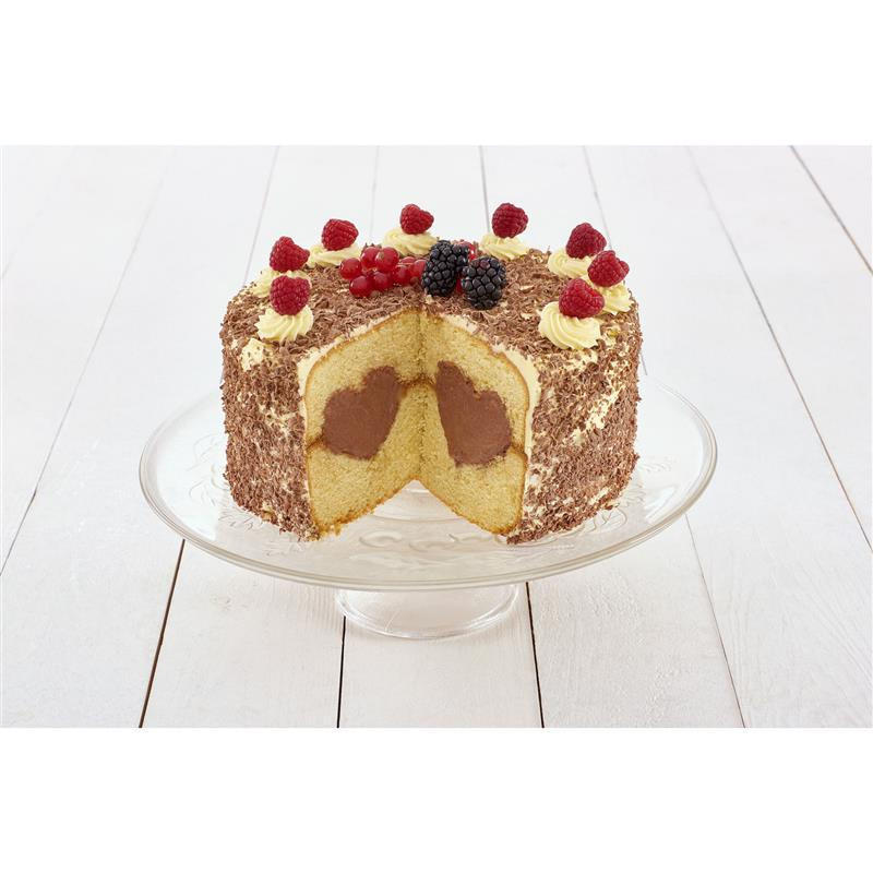 Lurch - forma na tort z sercem, 2 el., silikon, śred. 21 cm FlexiForm