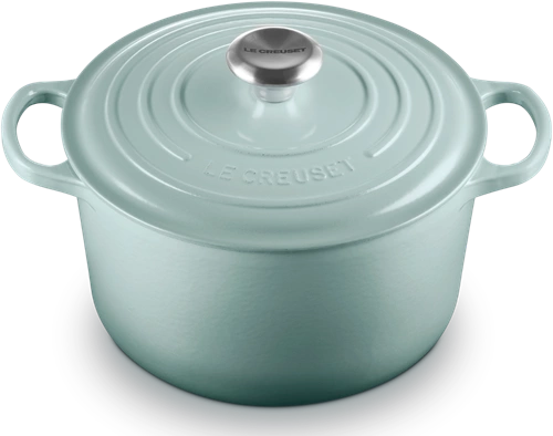 Le Creuset - garnek żeliwny emaliowany Signature okrągła 24 cm 5 l Sea Salt