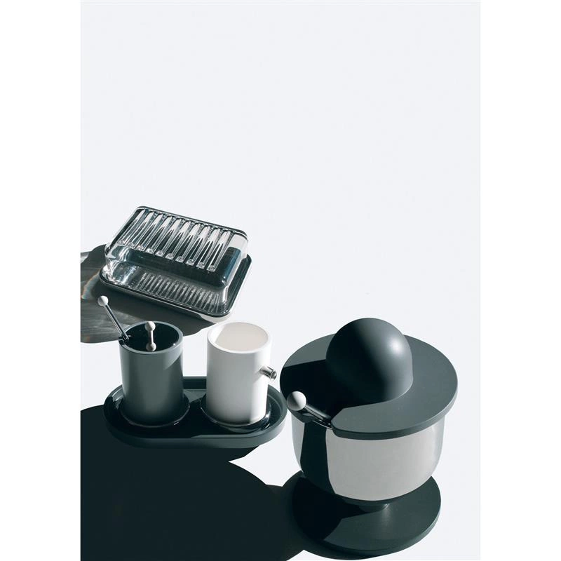 Alessi - Maselniczka stalowa ze szklaną pokrywką