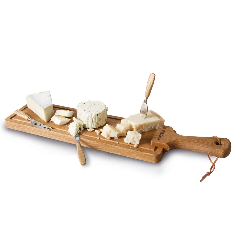 Boska - Zestaw do sera Friends, deska + 3 noże mini, dąb