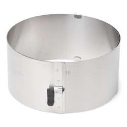 Patisse - Regulowana obręcz wysoka do ciasta ze stali nierdzewnej z blokadą 17-30cm