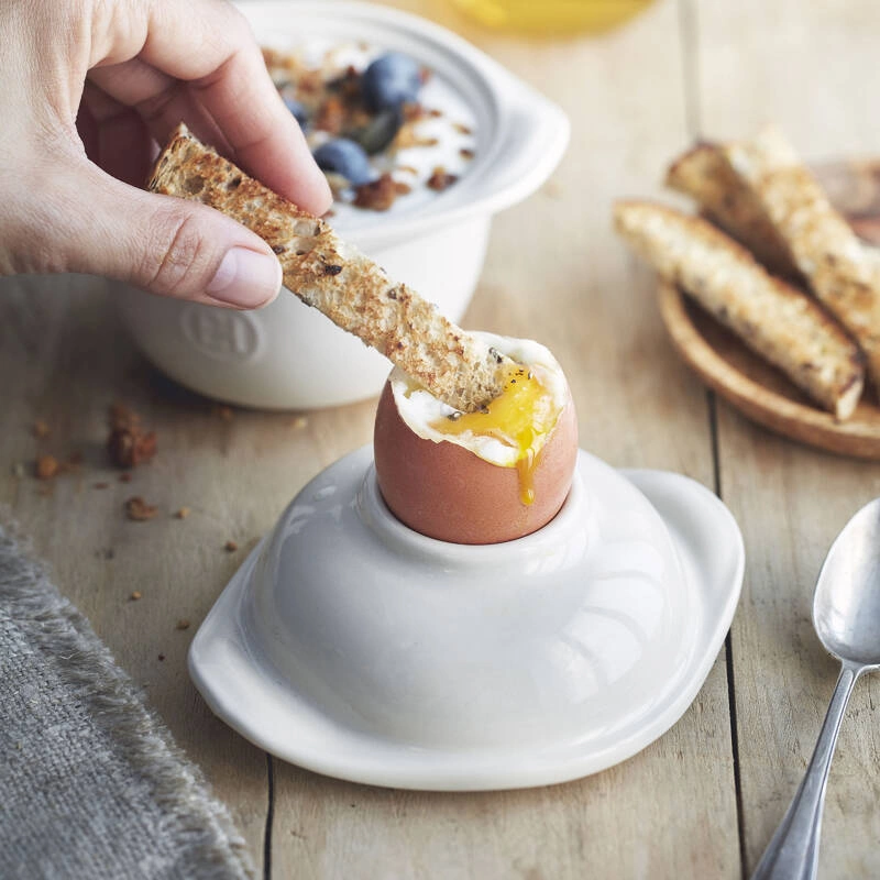 Emile Henry - Naczynie do zapiekania i serwowania jajek 0,3l - kremowy