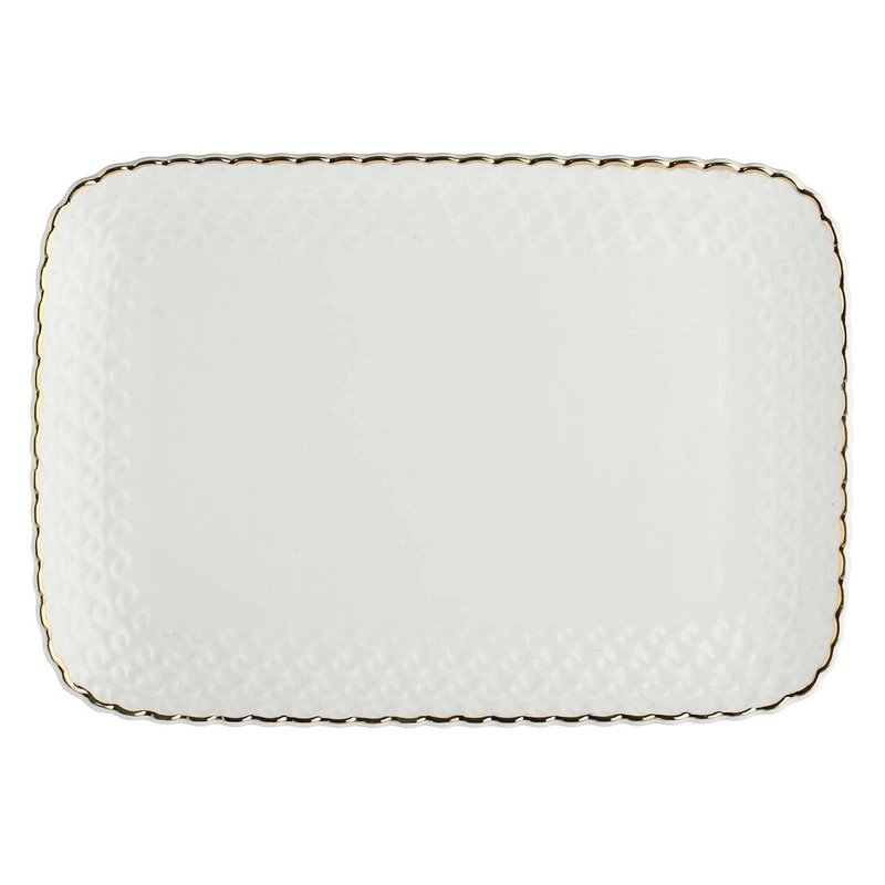 La Porcellana Bianca - taca na ciasto 27 x 19 cm Momenti Oro