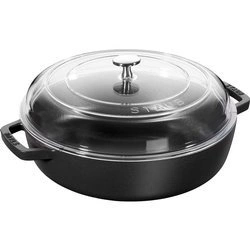 Staub - patelnia żeliwna szklana pokrywka 28 cm czarny