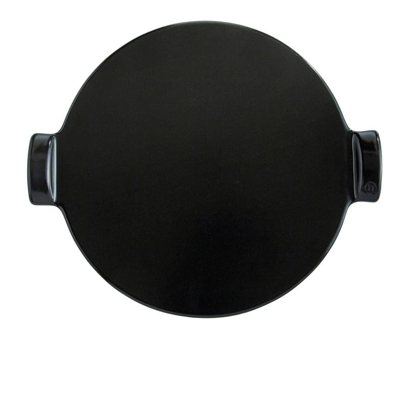 Emile Henry - Zestaw do pizzy- gładki kamień 37cm plus drewniana łopatka 43x33x0.8cm