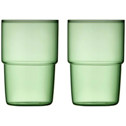 Lyngby Glas - Szklanki do napojów Torino 400 ml 2 sztuki zielone