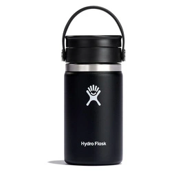 Hydro Flask - Butelka 12 oz Wide Flex, czarna