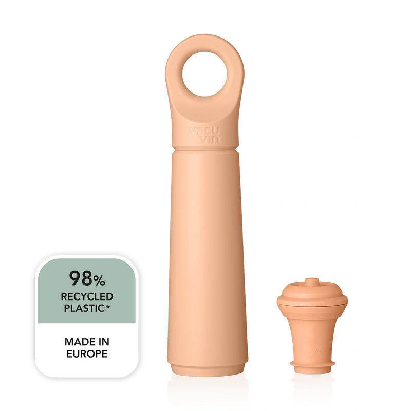 VacuVin - Zestaw do próżniowego zamykania wina (pompka próżniowa + 1 korek) Wine Saver Loop Terra