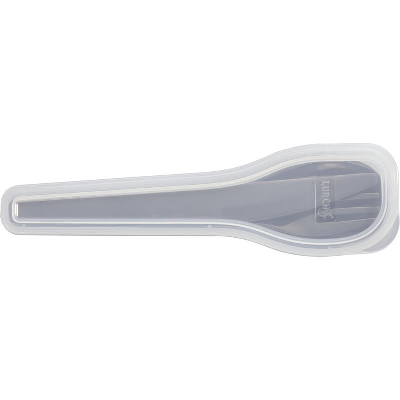 Lurch - zestaw sztućców w etui, 3 el., 18 cm, antracytowe To-Go