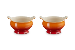 Le Creuset - Zestaw 2 Bulionówek 600ml płomienny