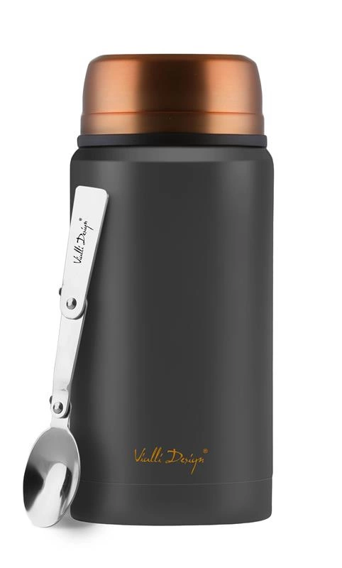 Vialli Design - Termos obiadowy 750ml FUORI czarny Rose Gold