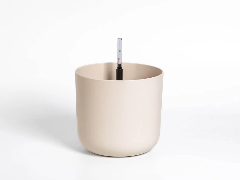 Urbalive - TOLITA Doniczka samonawadniająca okrągła z wkładem 19 cm, beżowy