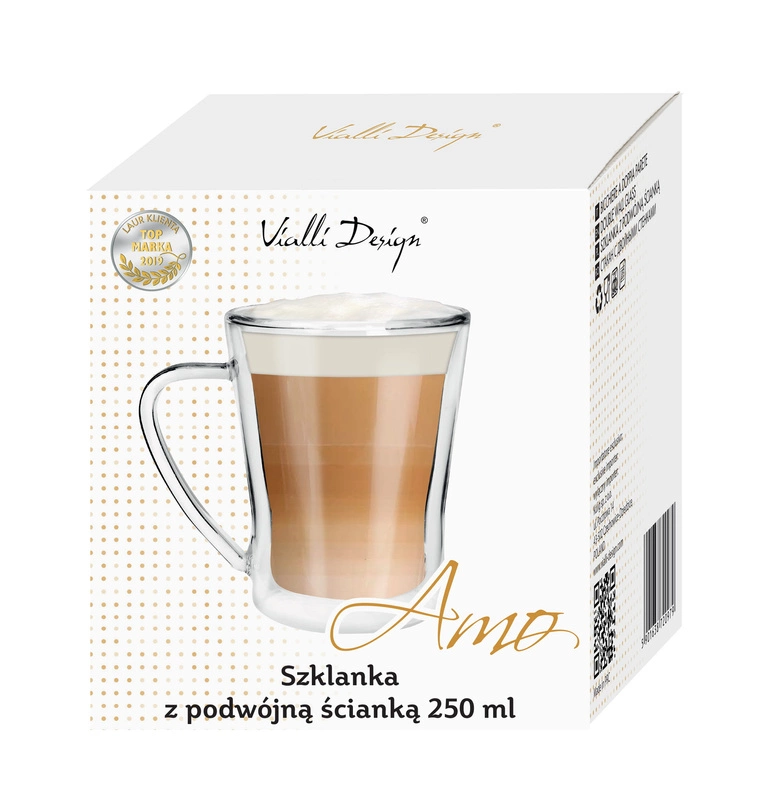Vialli Design - Szklanka z podwójną ścianką Amo 250 ml