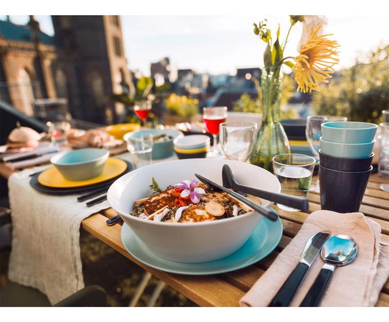 Mepal - Zestaw łyżek do sałaty Bloom Pebble Yellow