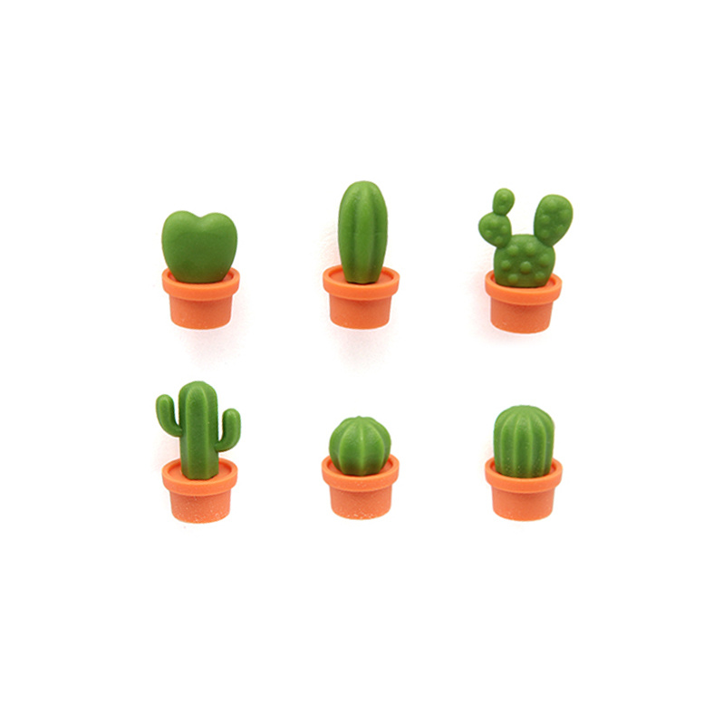 Qualy - Magnesy Cactus 6-szt. pomarańcz/ziel