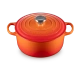 Le Creuset - brytfanna żeliwna emaliowana Signature okrągła 24 cm 4,2 l płomienna