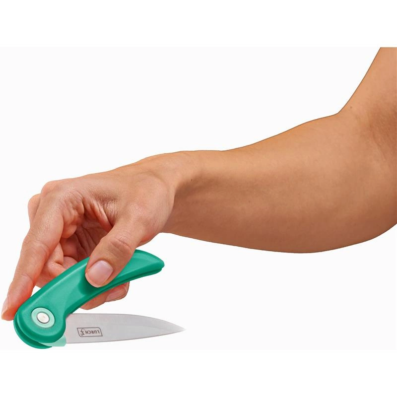 Lurch - składany nóż piknikowy, ceramiczny, 19 cm, zielony