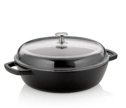 Kela - Naczynie 3,8l z wysoką pokrywką czarneCalido