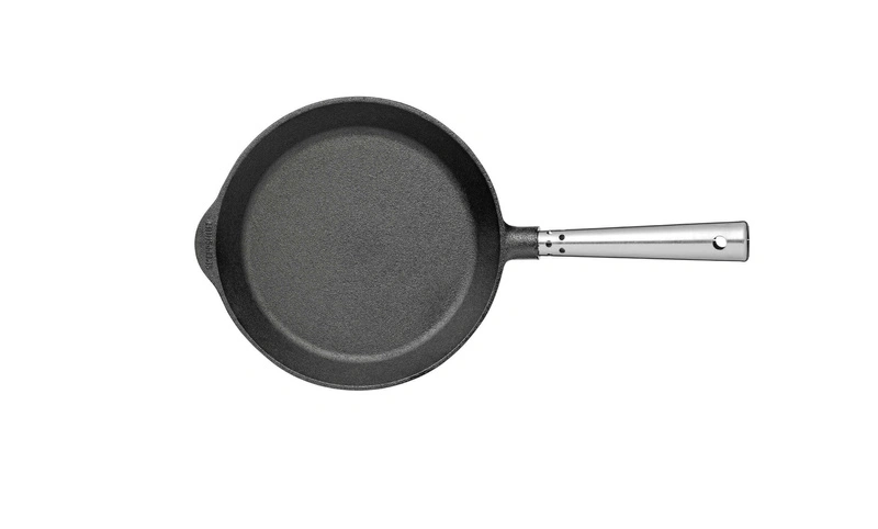 Skeppshult - PROFESSIONAL Patelnia płytka ze stalową rączką - 22 cm, czarny