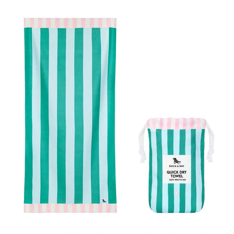 Dock & Bay - Ręcznik plażowy- Pastel Pier - Certyfikat GRS* L