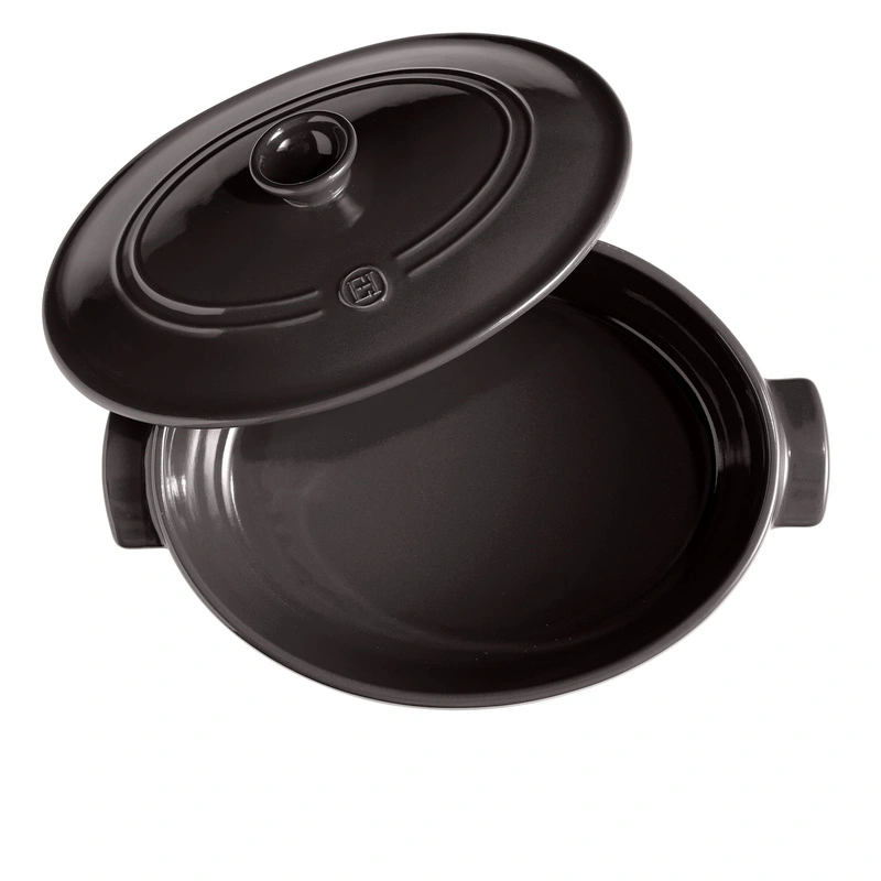 Emile Henry - Owalny garnek ceramiczny 6L - czarny