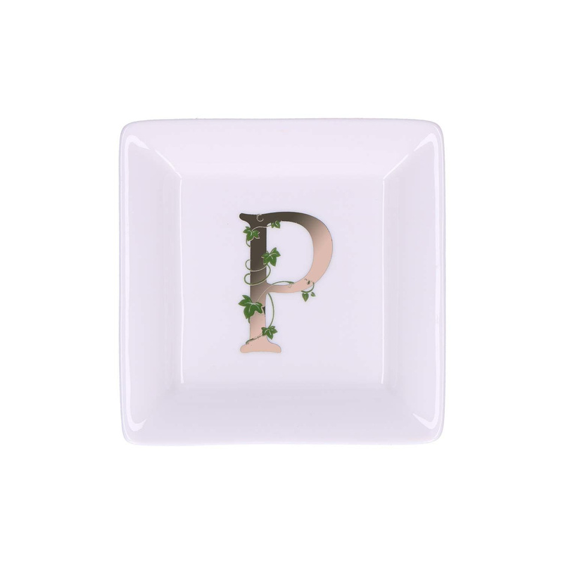 La Porcellana Bianca - talerzyk kwadratowy 10 cm, Wzór P Adorato