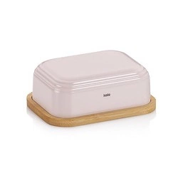 Kela - maselniczka, bambus/tworzywo sztuczne, 15,5 x 11,5 x 6 cm, beżowa Namur