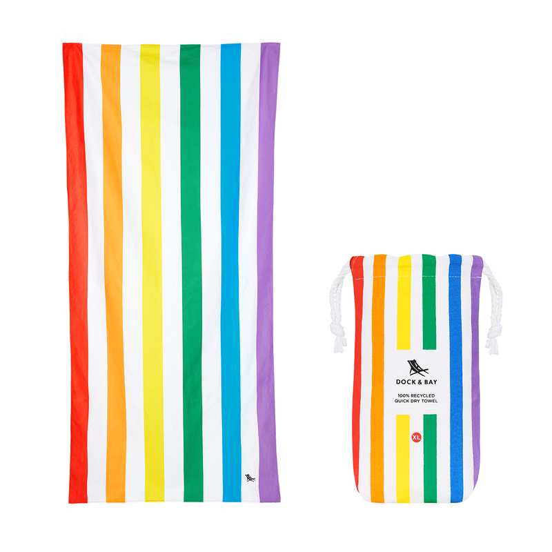 Dock & Bay - Ręcznik plażowy, szybkoschnący - Rainbow Skies XL 200x90cm