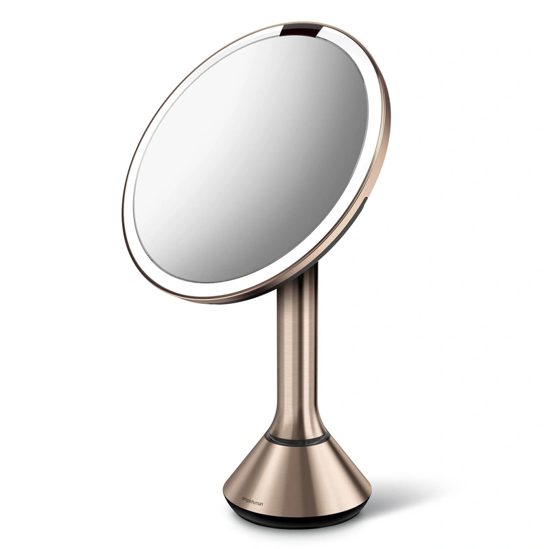 simplehuman - Lustro z czujnikiem SENSOR z kontrolą natężenia światła, różowe złoto