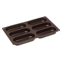 Lurch - forma na 6 bułek do hot dogów, 30 x 17,5 cm, brązowa Flexiform