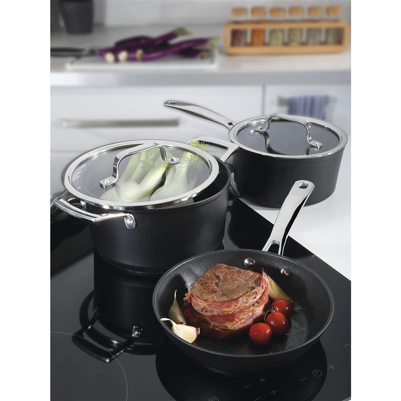 Spring - garnek z powłoką nieprzywierającą i szklaną pokrywą, śred. 20 x 10,5 cm, 3,0 l MERIDIAN INTENSE PRO