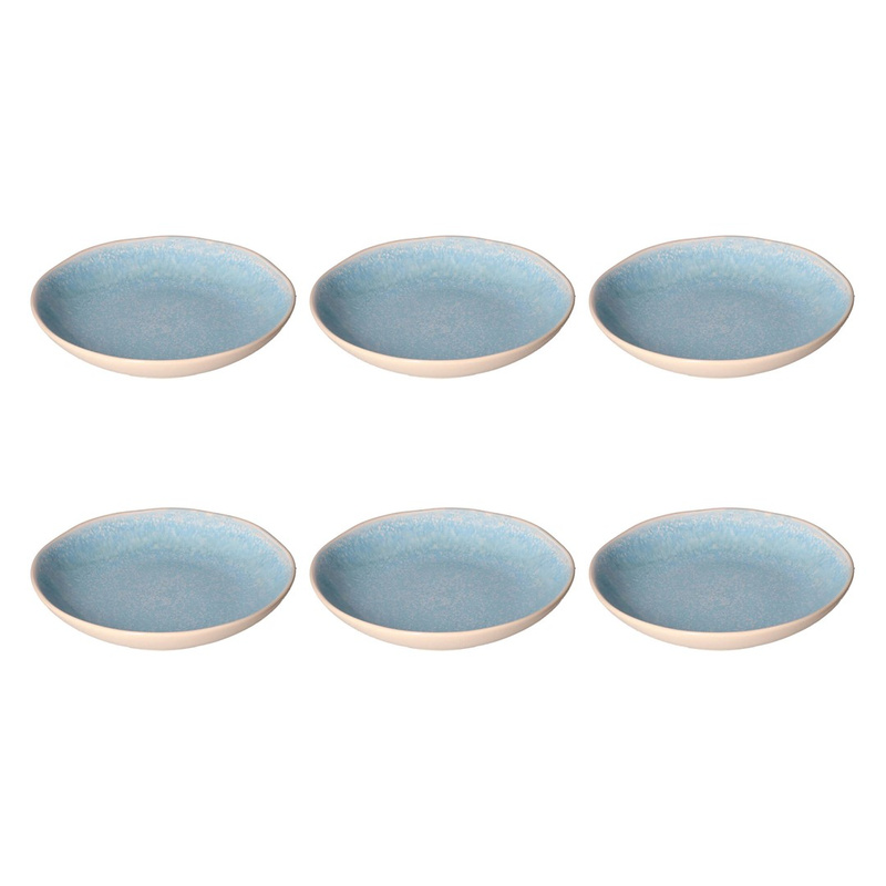 ROSE&TULIPANI - CONCERTO FUZE AZZURRO Zestaw 6 talerzy do zupy 21 cm