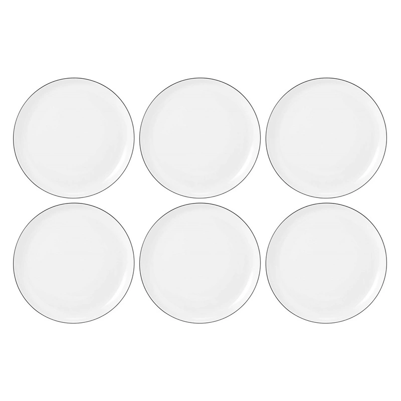 Seltmann - LIDO BLACK LINE Zestaw 6 talerzy obiadowych 20 cm