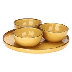 Rose&Tulipani - zestaw do przystawek (4 elementy) Concerto Ocra