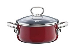 Riess - Garnek Riess niski z pokrywą 16cm Rosso