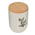 Cilio - pojemnik kuchenny, ceramika/drewno dębowe, 1,0 l, kremowy Coffee Culture