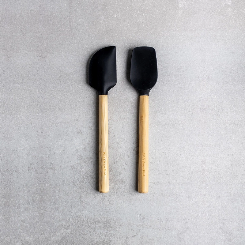 KitchenAid Culinary Tools - szpatułka i łyżka silikonowe CLASSIC Bamboo